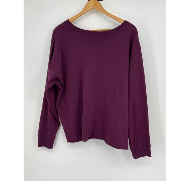 Torrid Purple Gold‎ Star Graphic V Neck Long Sleeve Sweatshirt Size 2X Cozy - Picture 2 of 3